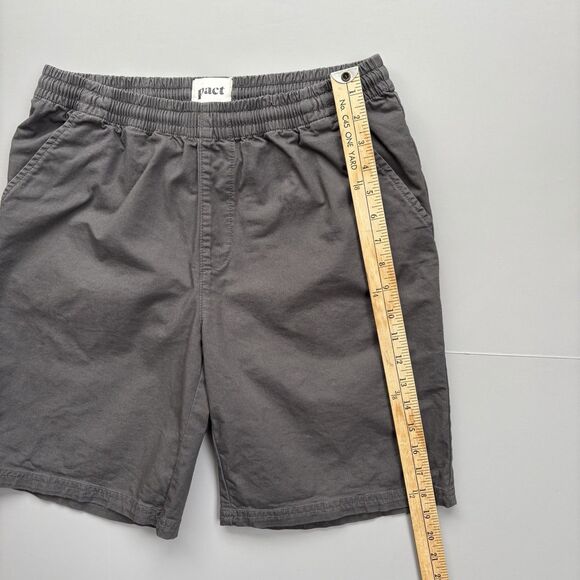 Pact Twill Canvas Shorts LOT of 2 Men’s Large 100% Organic Cotton Tan Gray - Picture 5 of 15